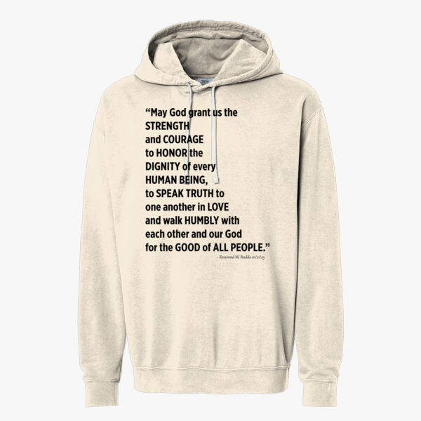 Lightweight Hooded Sweatshirt  - Rev. Budde Quote Thumbnail